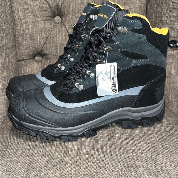 Lands' End Boots Hiking Camping Kenosha Thermolite Ankle Lace-Up Men Sz 10 - Picture 3 of 10